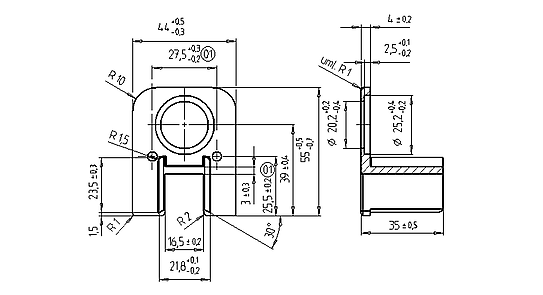 GUIDAGE O.H. RAL9005 K50